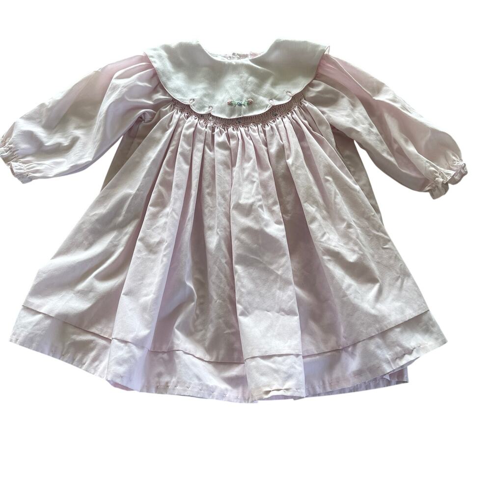 Jelly n' Jam Vintage Pink Dress - 24 Months - Scalloped - Picture 2 of 9